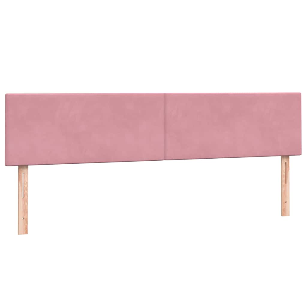 kontinentalseng med madrasser 180x210 cm fløjl lyserød