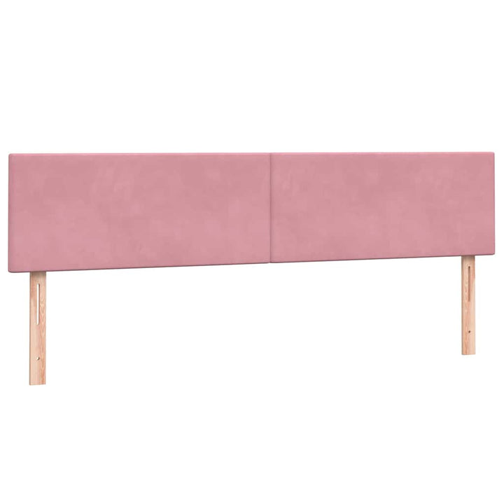 kontinentalseng med madrasser 180x210 cm fløjl lyserød