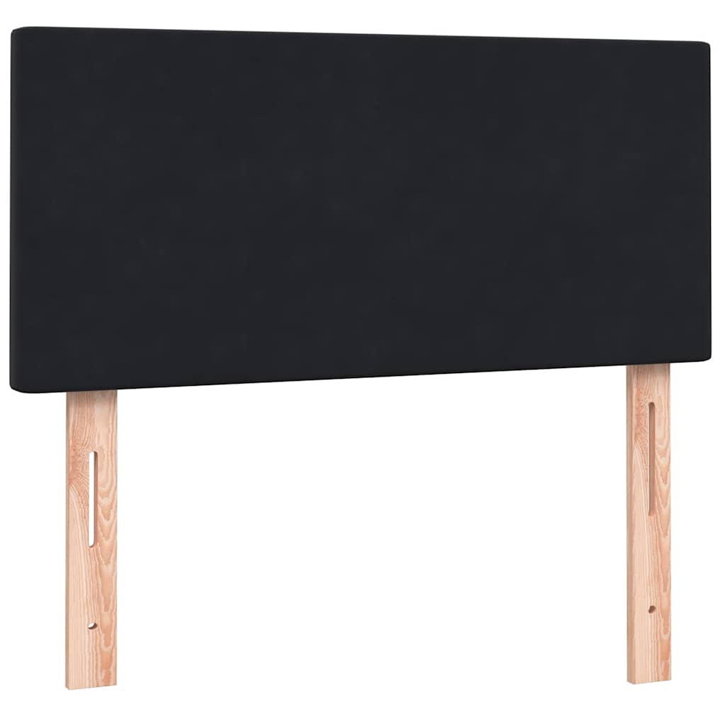 kontinentalseng med madras sort 80x220 cm fløjl