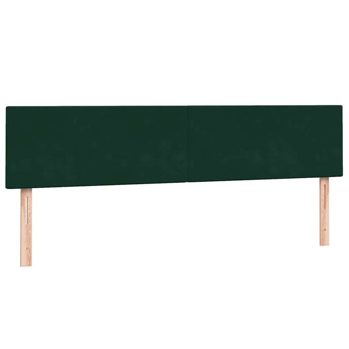 kontinentalseng med madrasser 180x220 cm fløjl mørkegrøn