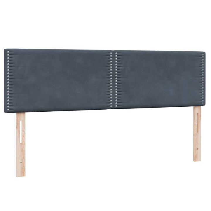 kontinentalseng med madras 160x210 cm fløjl mørkegrå