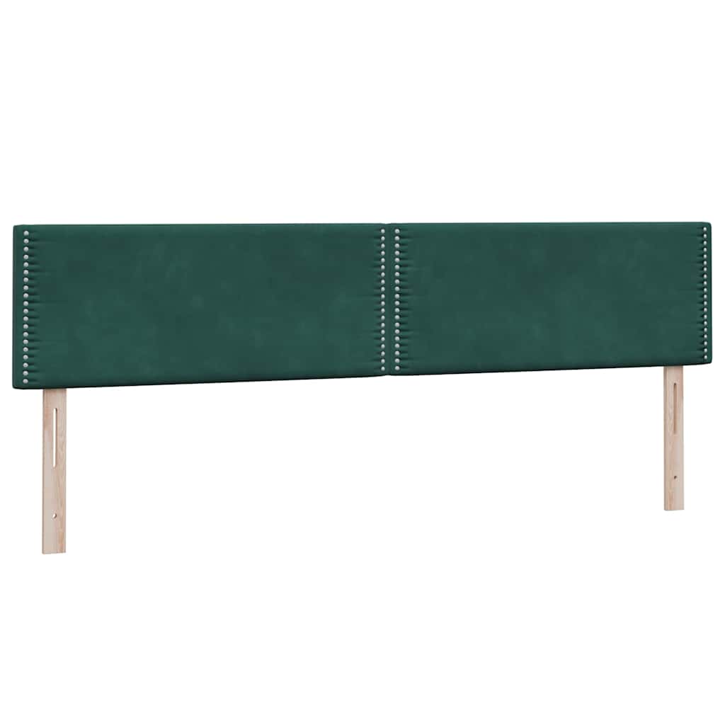 kontinentalseng med madrasser 180x220 cm fløjl mørkegrøn