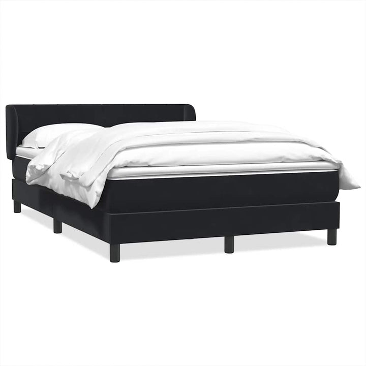 kontinentalseng med madras 160x210 cm fløjl sort