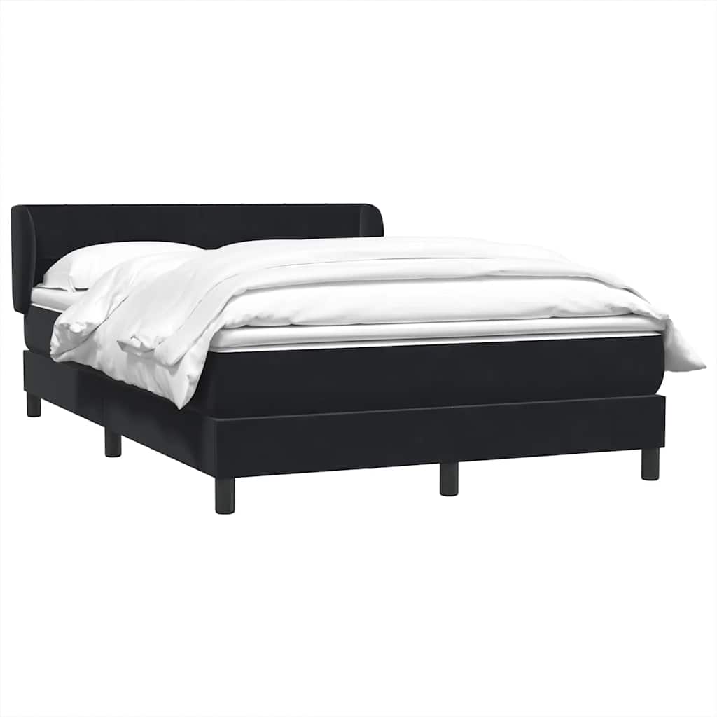 kontinentalseng med madras 160x210 cm fløjl sort