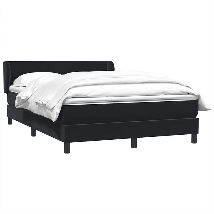 kontinentalseng med madras 160x210 cm fløjl sort