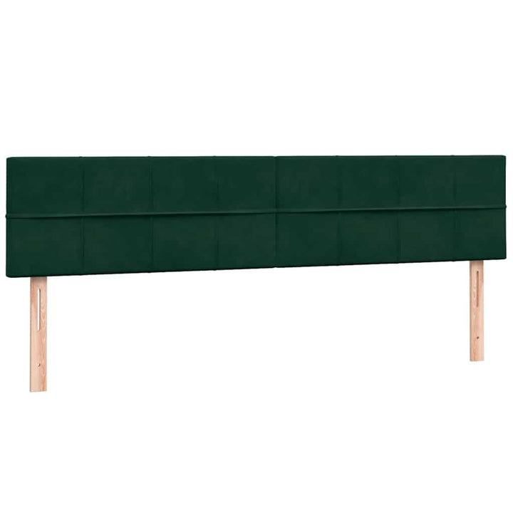 kontinentalseng med madrasser 180x220 cm fløjl mørkegrøn