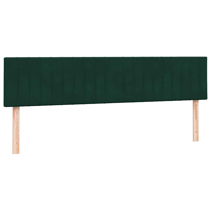 kontinentalseng med madrasser 180x220 cm fløjl mørkegrøn