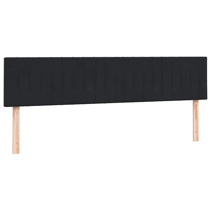 kontinentalseng med madrasser 200x220 cm fløjl sort
