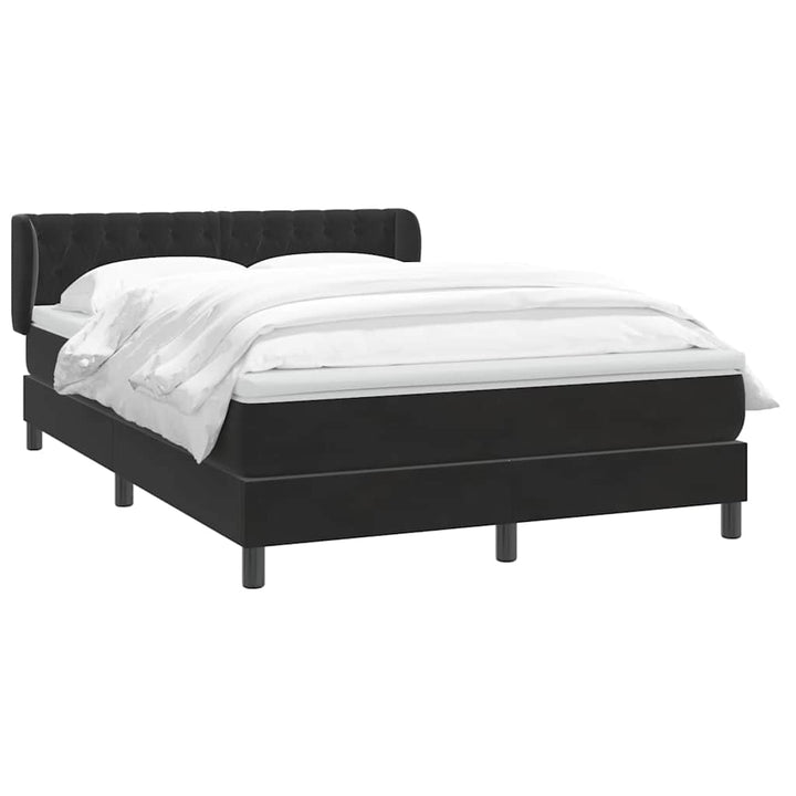 kontinentalseng med madras 160x210 cm fløjl sort
