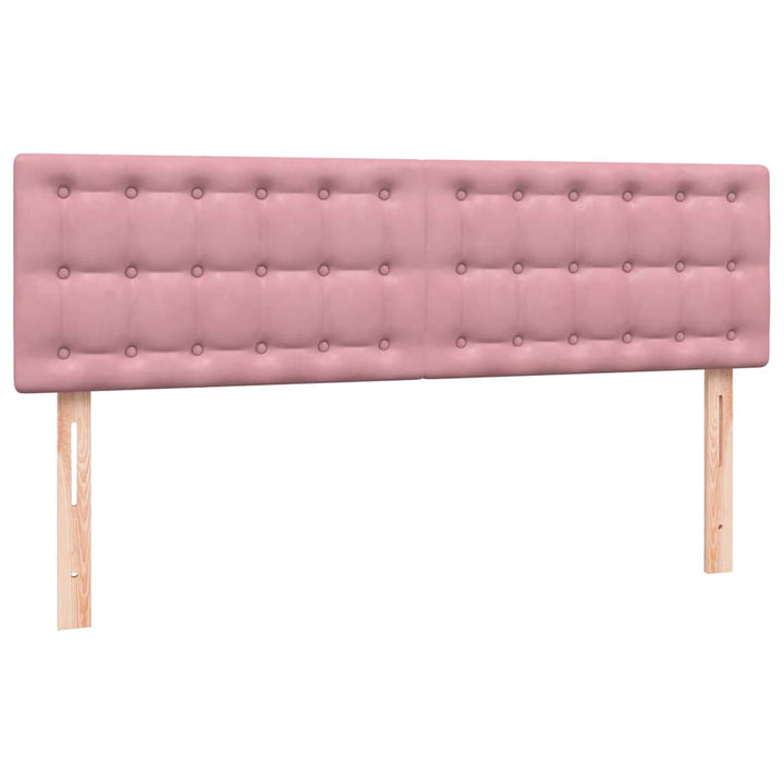 kontinentalseng med madras 160x210 cm fløjl lyserød