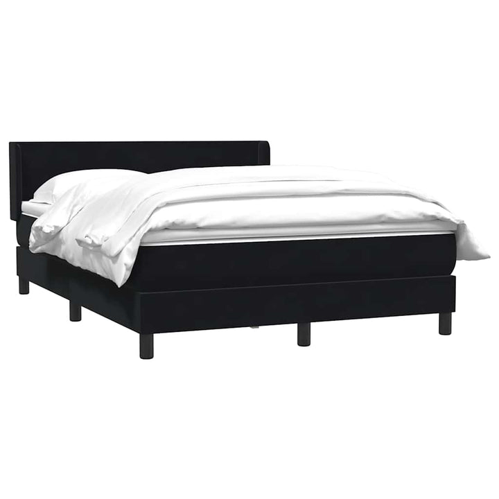 kontinentalseng med madras 160x210 cm fløjl sort