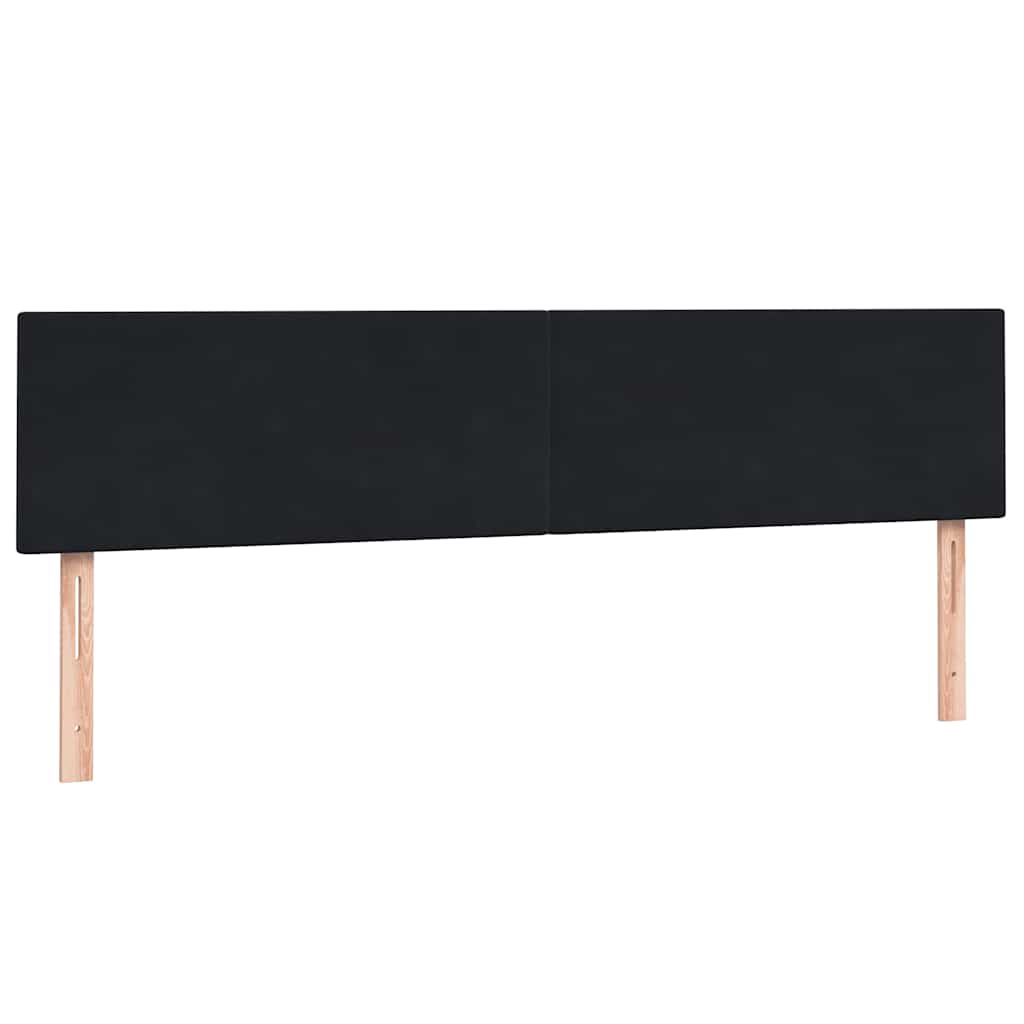 kontinentalseng med madras 200x220 cm fløjl sort