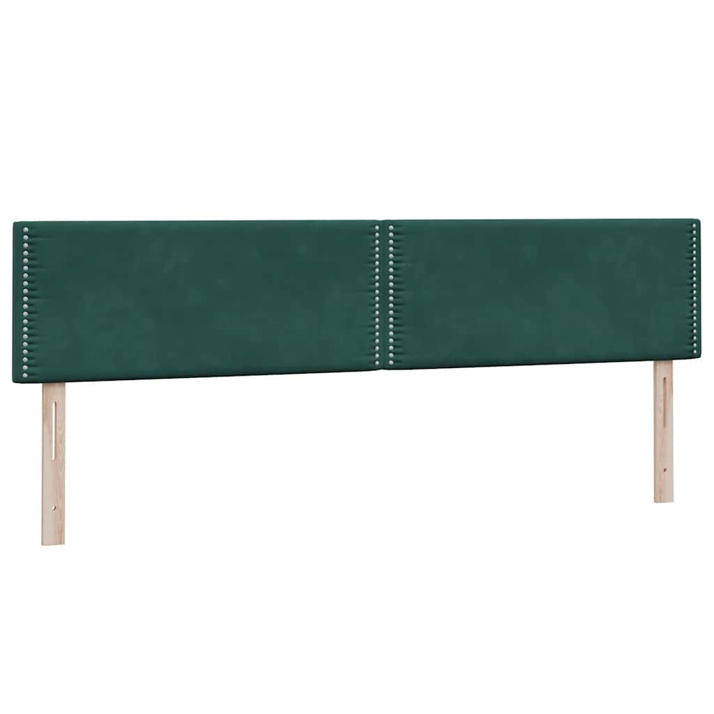 kontinentalseng med madras 180x220 cm fløjl mørkegrøn