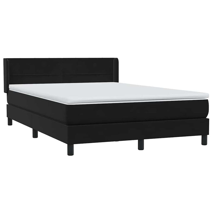 kontinentalseng med madras 160x210 cm fløjl sort