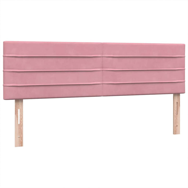 kontinentalseng med madras 160x210 cm fløjl lyserød