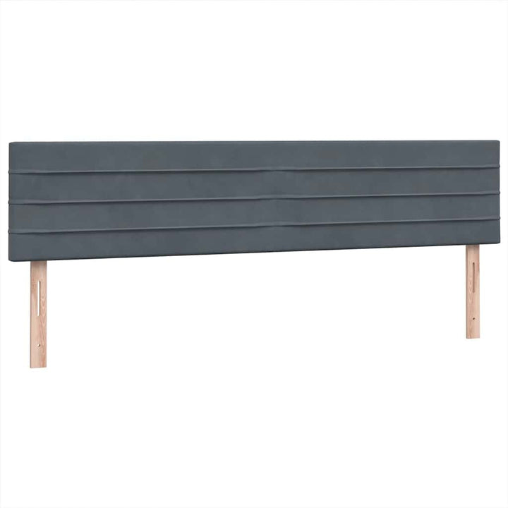 kontinentalseng med madras 180x220 cm fløjl mørkegrå