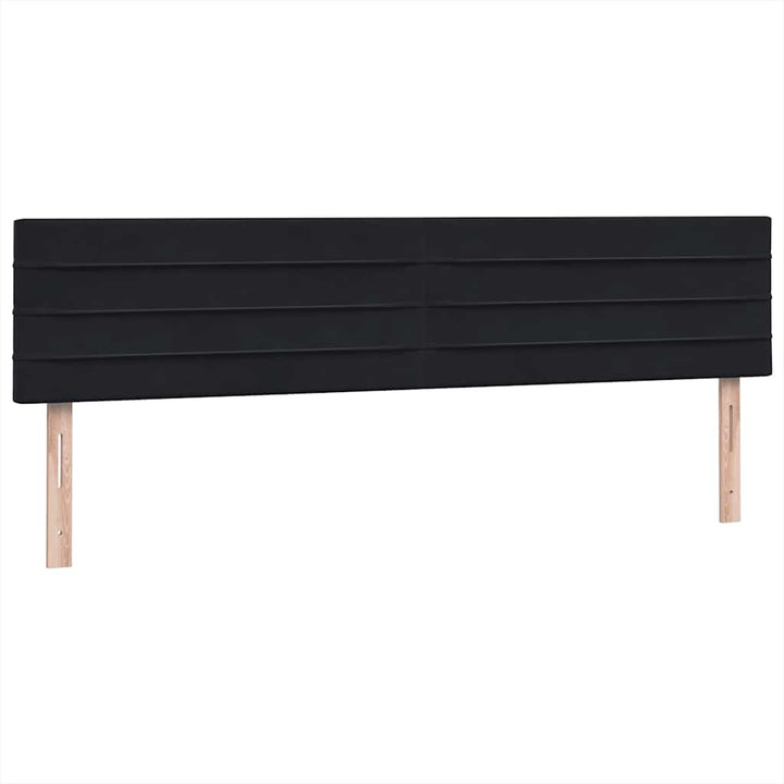 kontinentalseng med madras 200x220 cm fløjl sort
