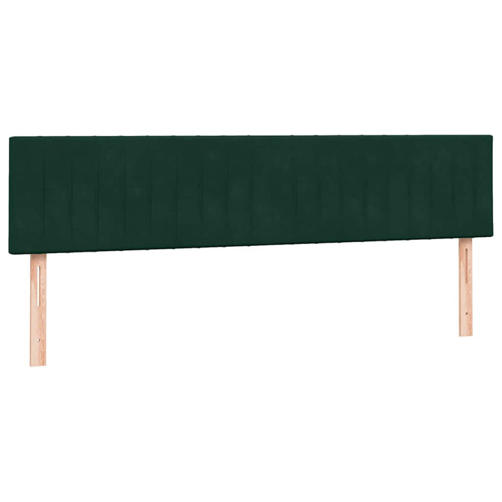 kontinentalseng med madras 180x220 cm fløjl mørkegrøn