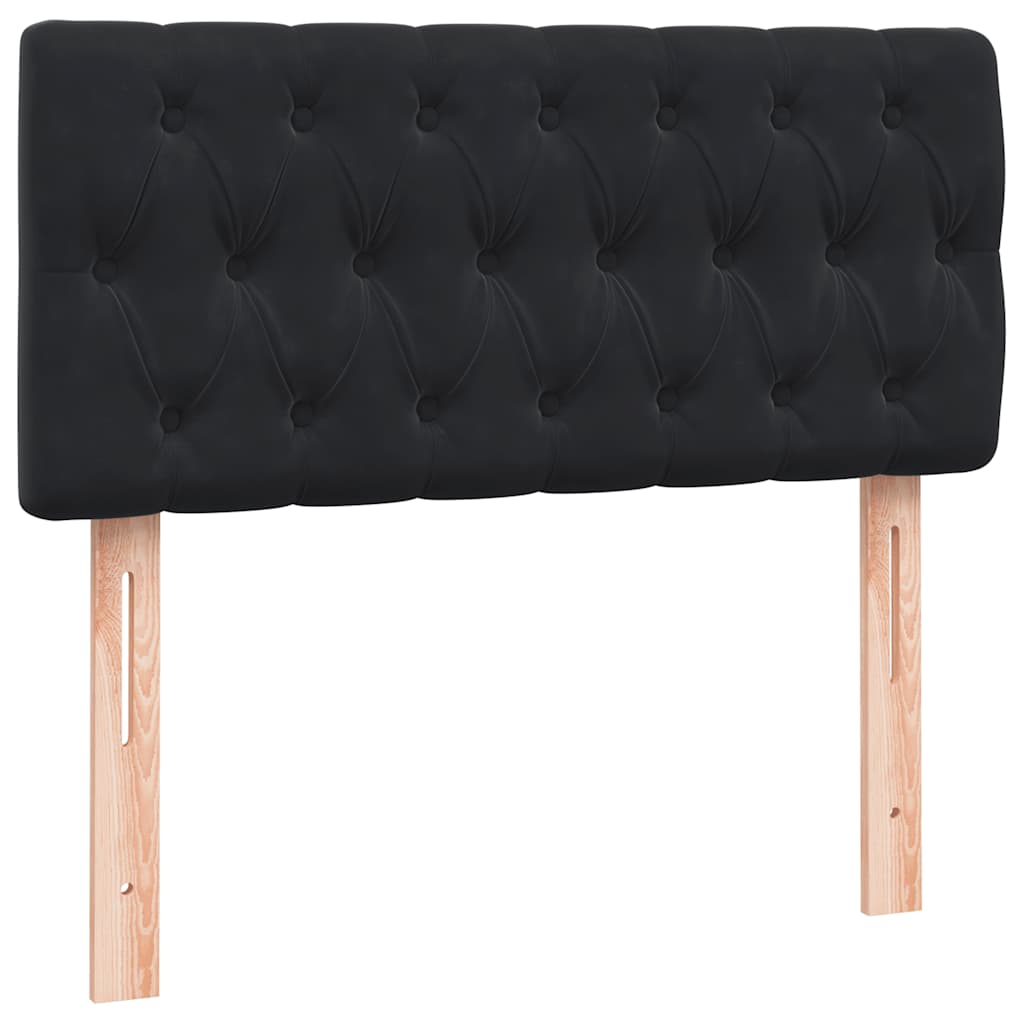 kontinentalseng med madras 90x210 cm fløjl sort