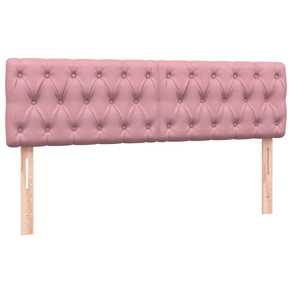 kontinentalseng med madras 160x210 cm fløjl lyserød