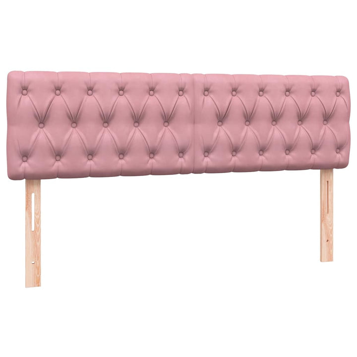 kontinentalseng med madras 160x210 cm fløjl lyserød