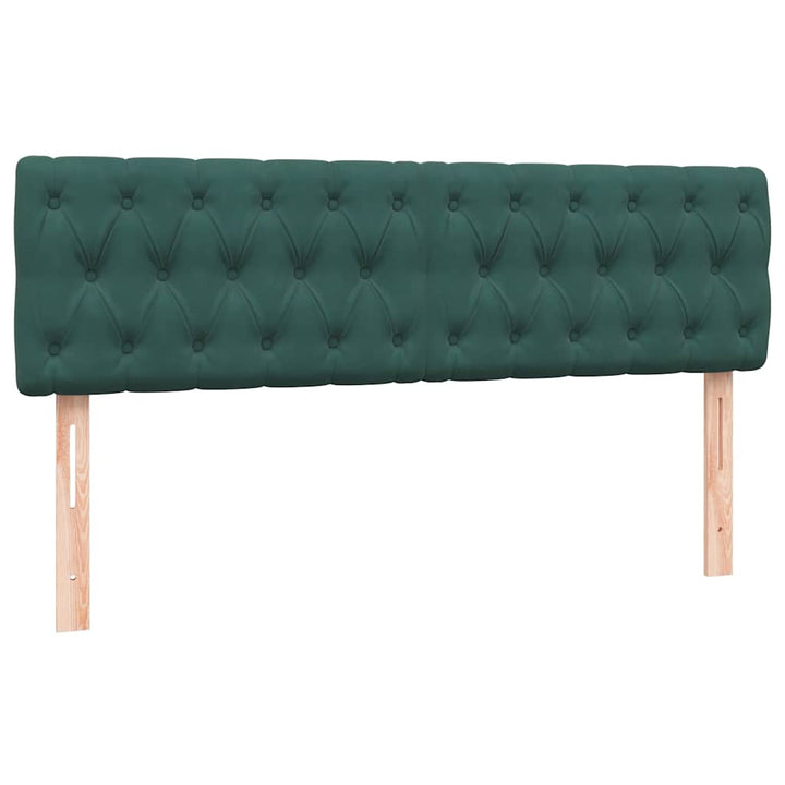 kontinentalseng med madras 160x220 cm fløjl mørkegrøn