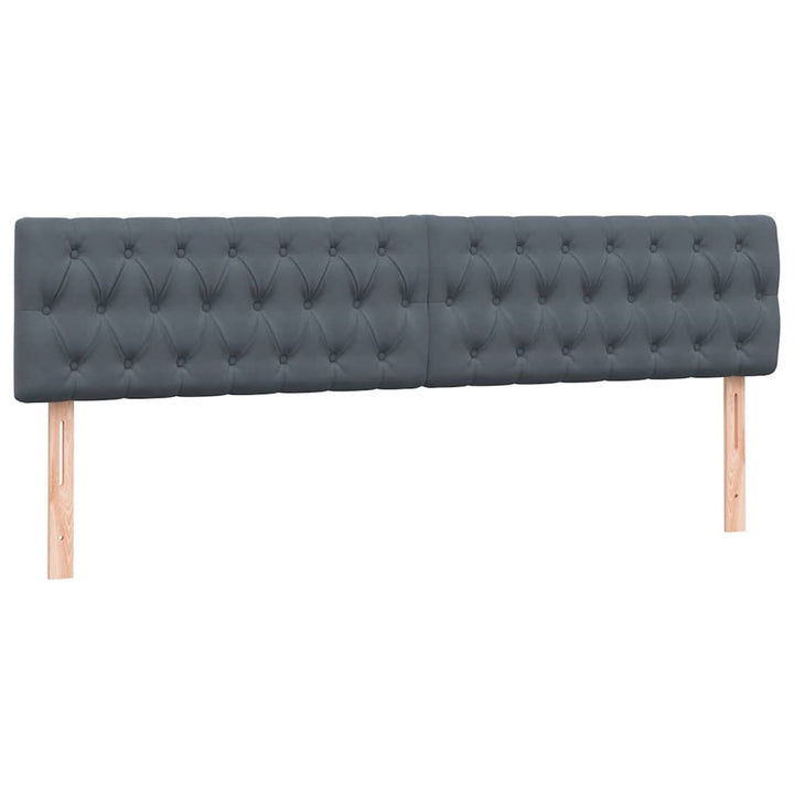 kontinentalseng med madras 180x220 cm fløjl mørkegrå