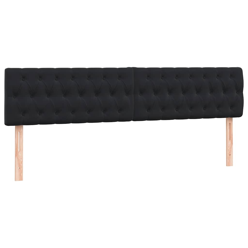 kontinentalseng med madras 200x220 cm fløjl sort