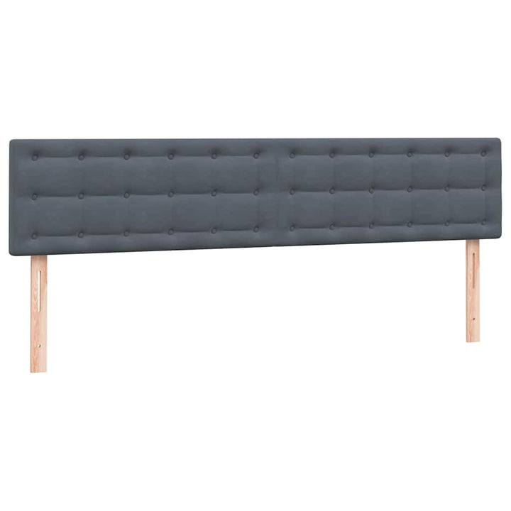 kontinentalseng med madras 180x220 cm fløjl mørkegrå