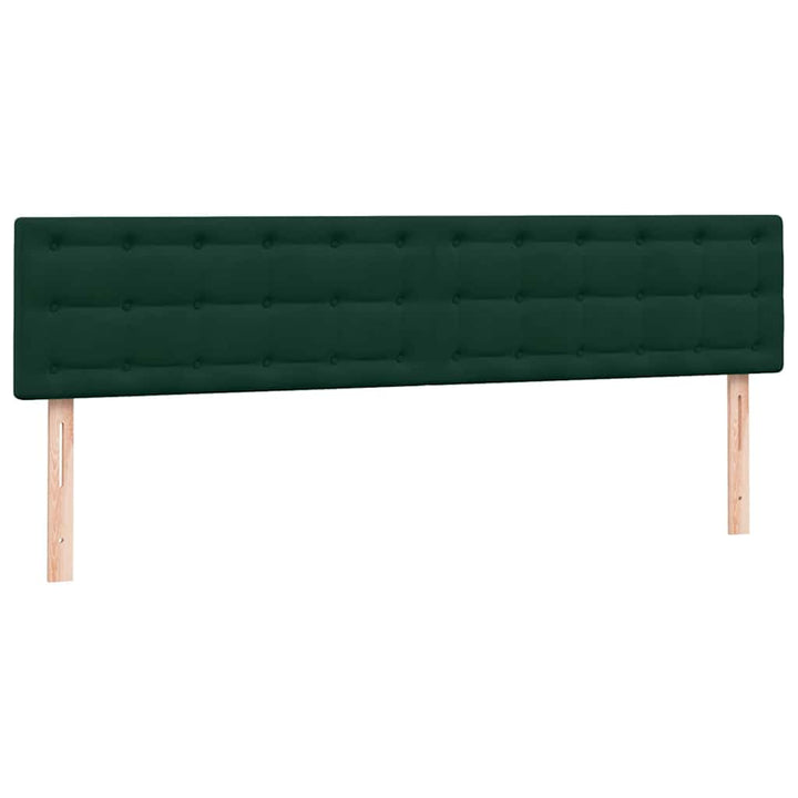 kontinentalseng med madras 180x220 cm fløjl mørkegrøn