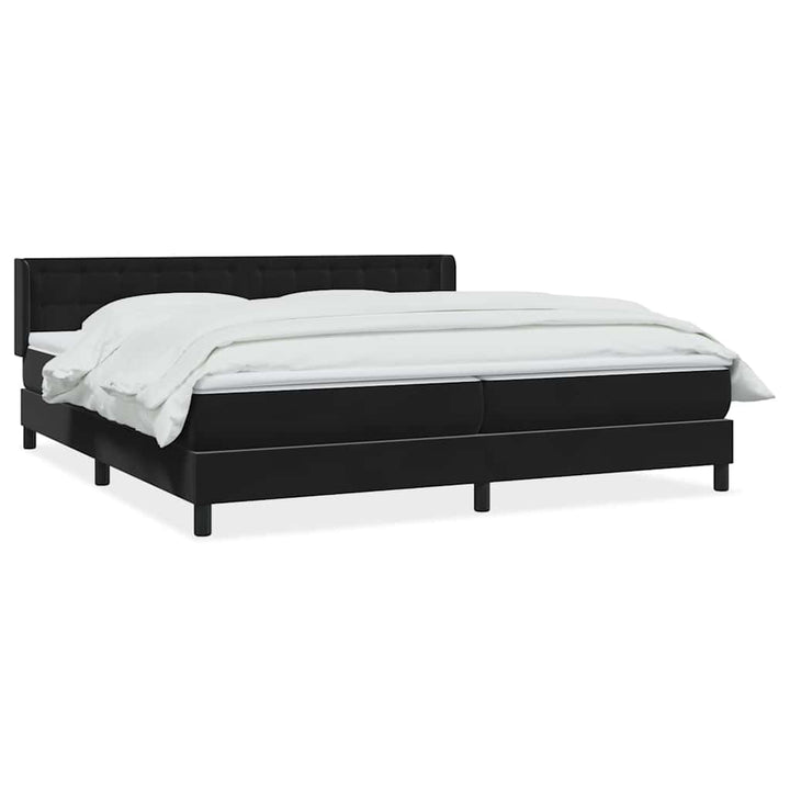 kontinentalseng med madras 200x220 cm fløjl sort
