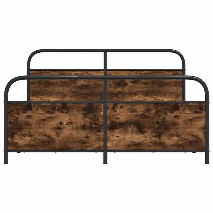 sengeramme uden madras 193x203 cm metal røget egetræsfarve