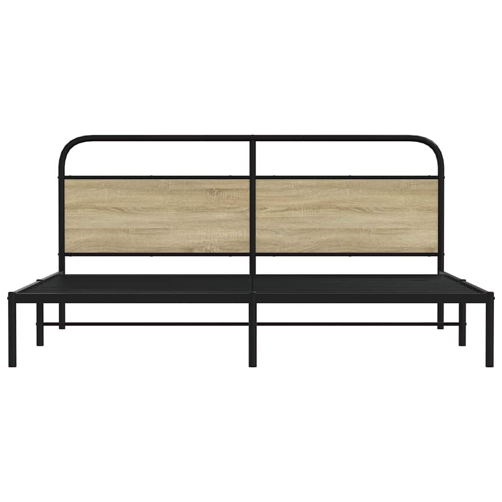 sengeramme uden madras 180x200 cm metal sonoma-eg