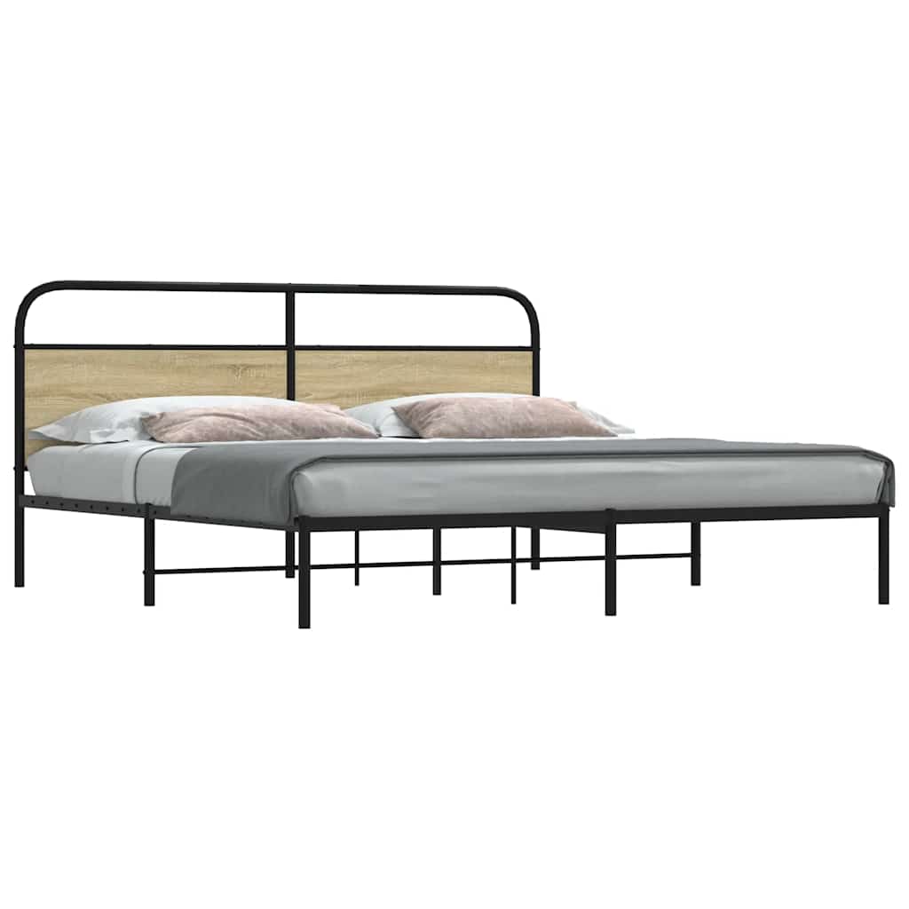 sengeramme uden madras 180x200 cm metal sonoma-eg