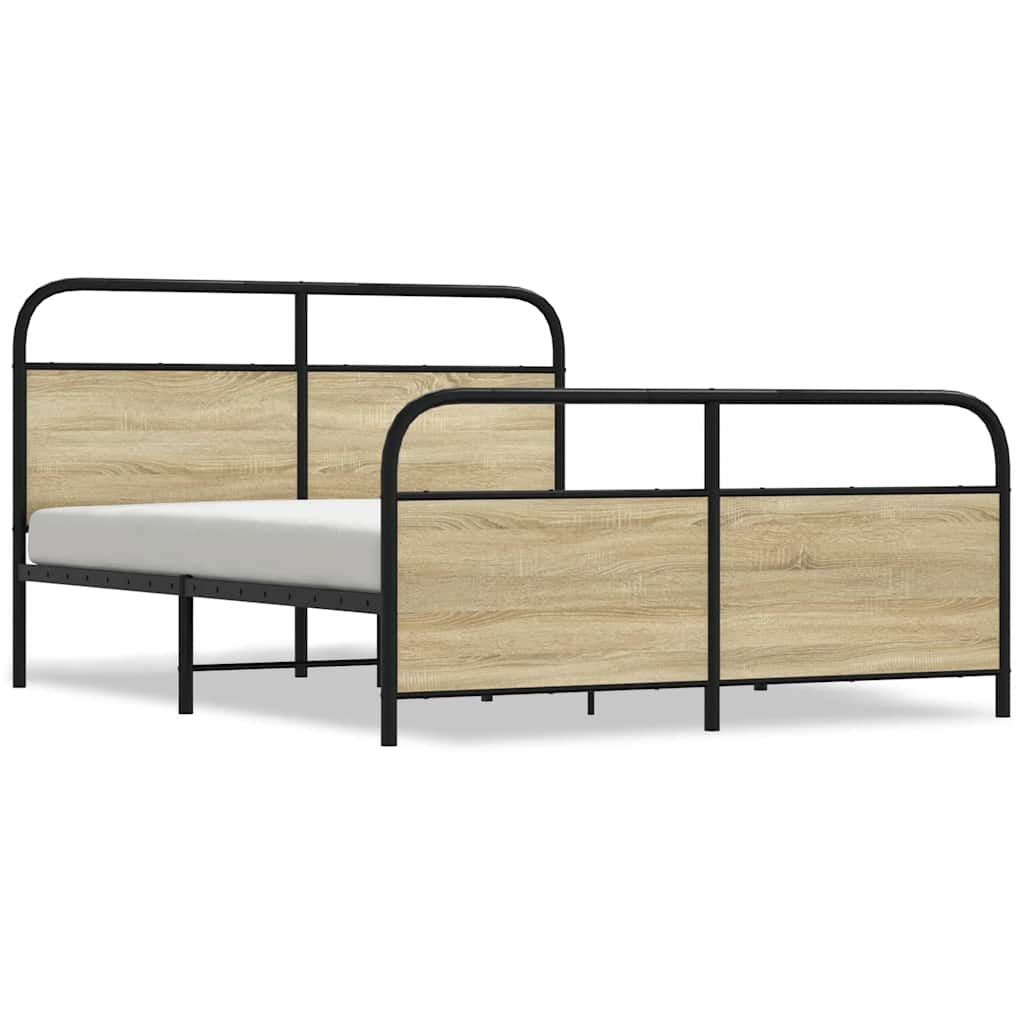 sengeramme uden madras 150x200 cm metal sonoma-eg