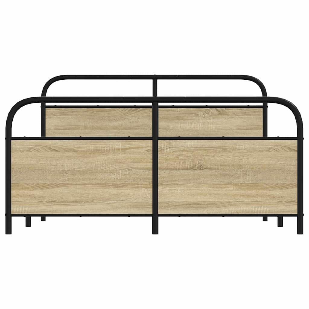 sengeramme uden madras 150x200 cm metal sonoma-eg