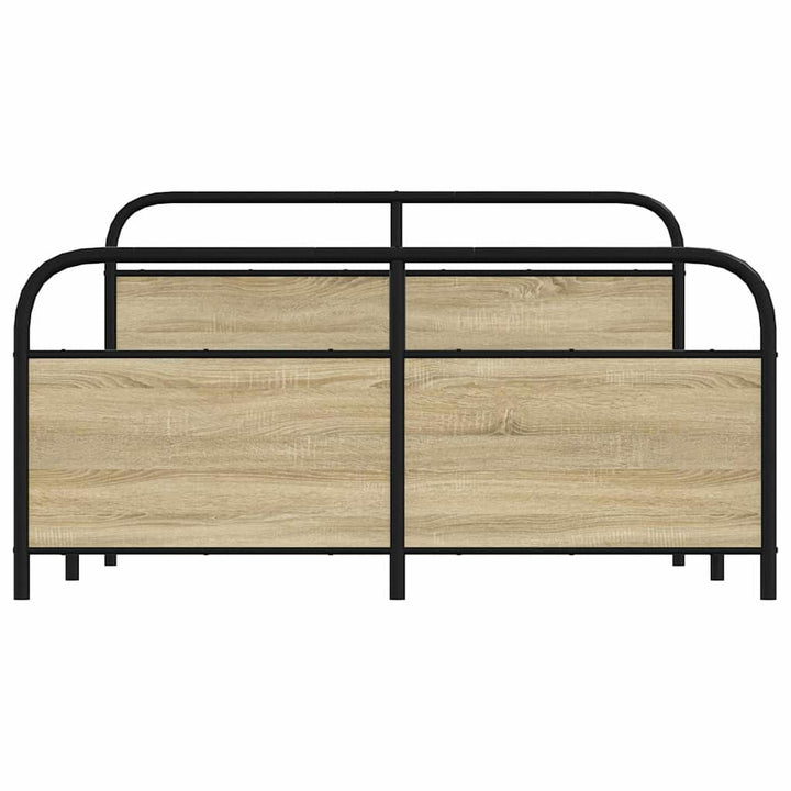 sengeramme uden madras 150x200 cm metal sonoma-eg