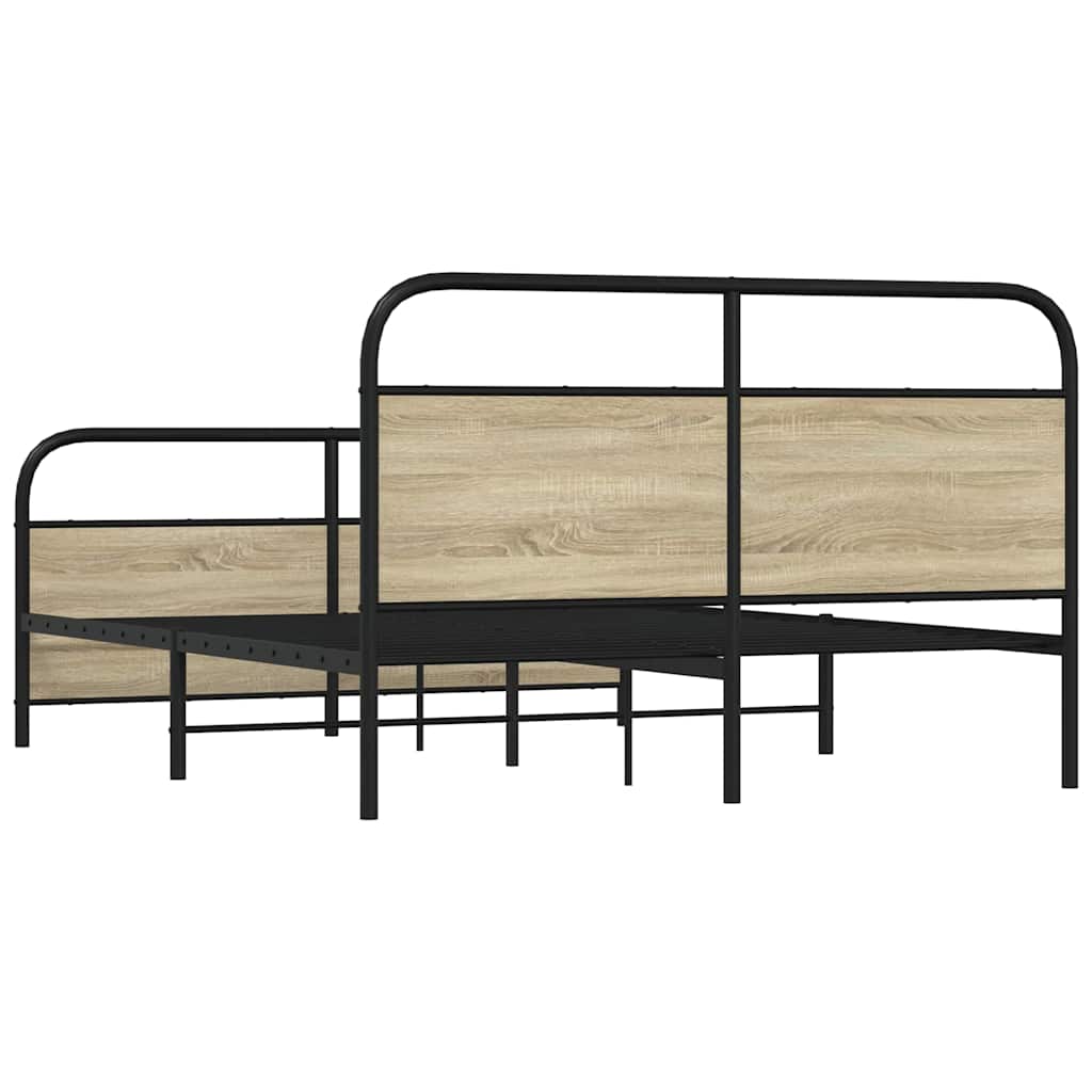 sengeramme uden madras 160x200 cm metal sonoma-eg