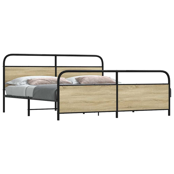 sengeramme uden madras 180x200 cm metal sonoma-eg