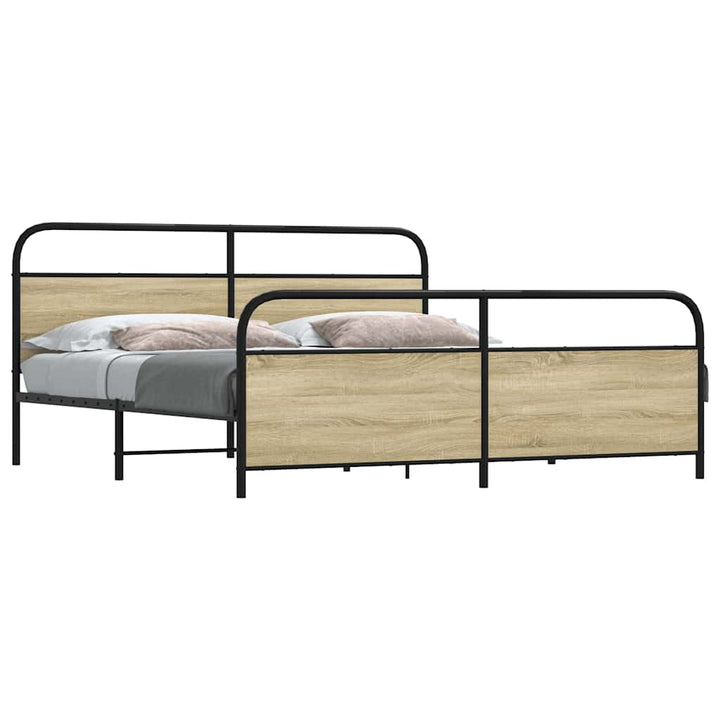 sengeramme uden madras 183x213 cm metal sonoma-eg