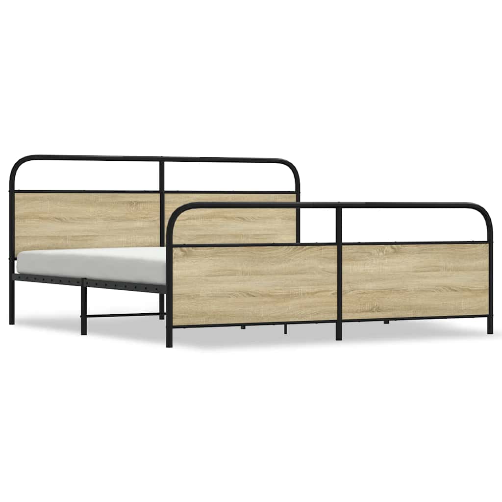 sengeramme uden madras 193x203 cm metal sonoma-eg