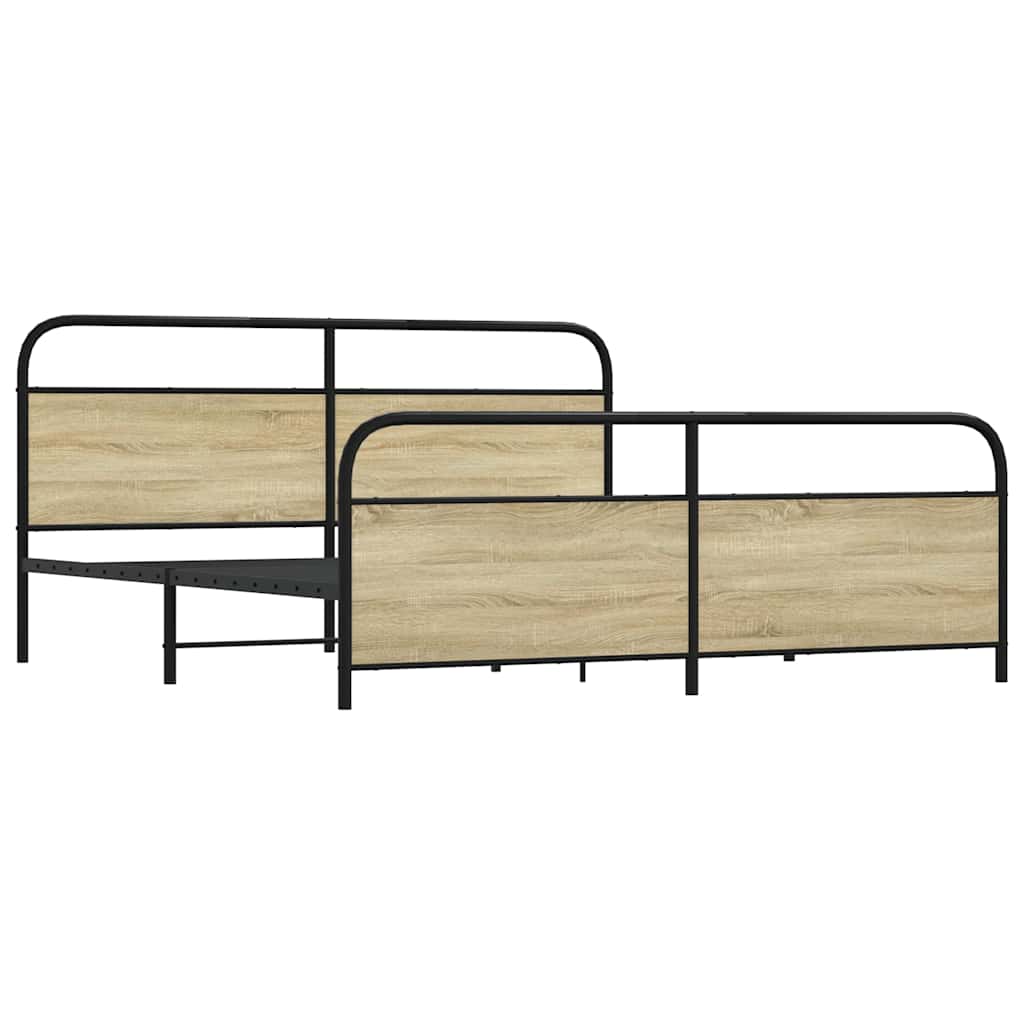 sengeramme uden madras 193x203 cm metal sonoma-eg