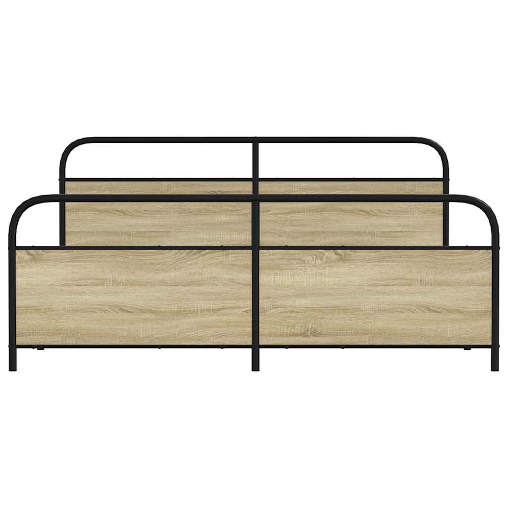sengeramme uden madras 200x200 cm metal sonoma-eg