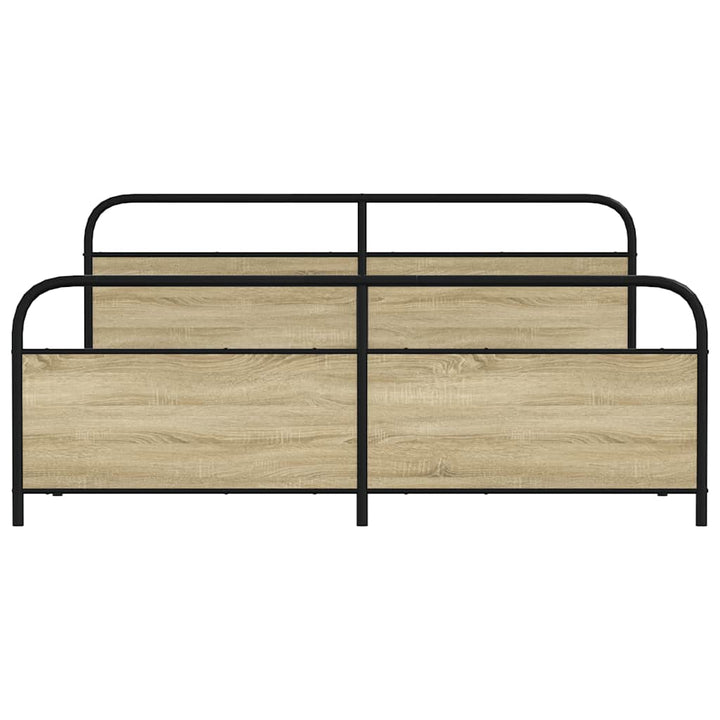 sengeramme uden madras 200x200 cm metal sonoma-eg