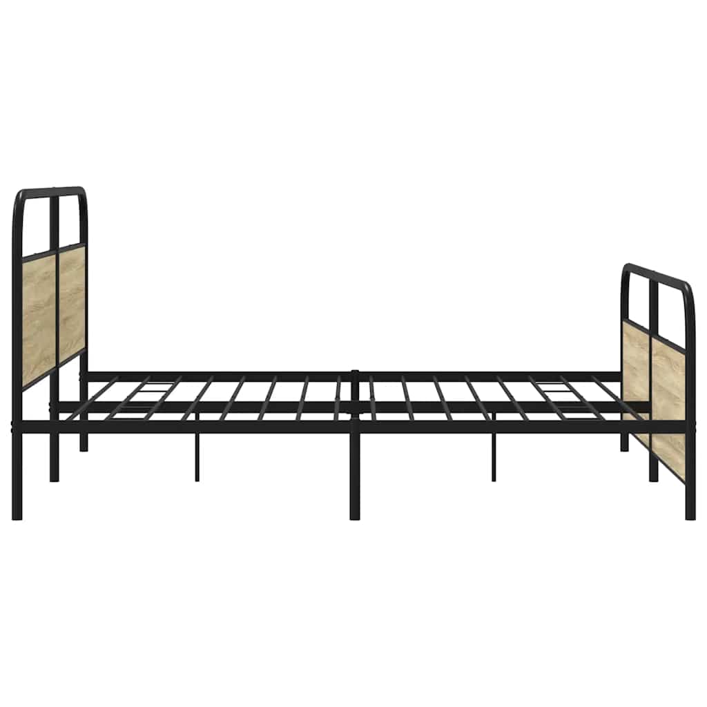 sengeramme uden madras 200x200 cm metal sonoma-eg