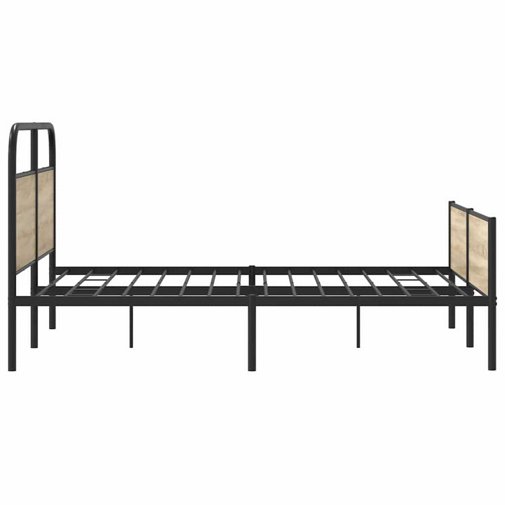 sengeramme uden madras 180x200 cm metal røget egetræsfarve