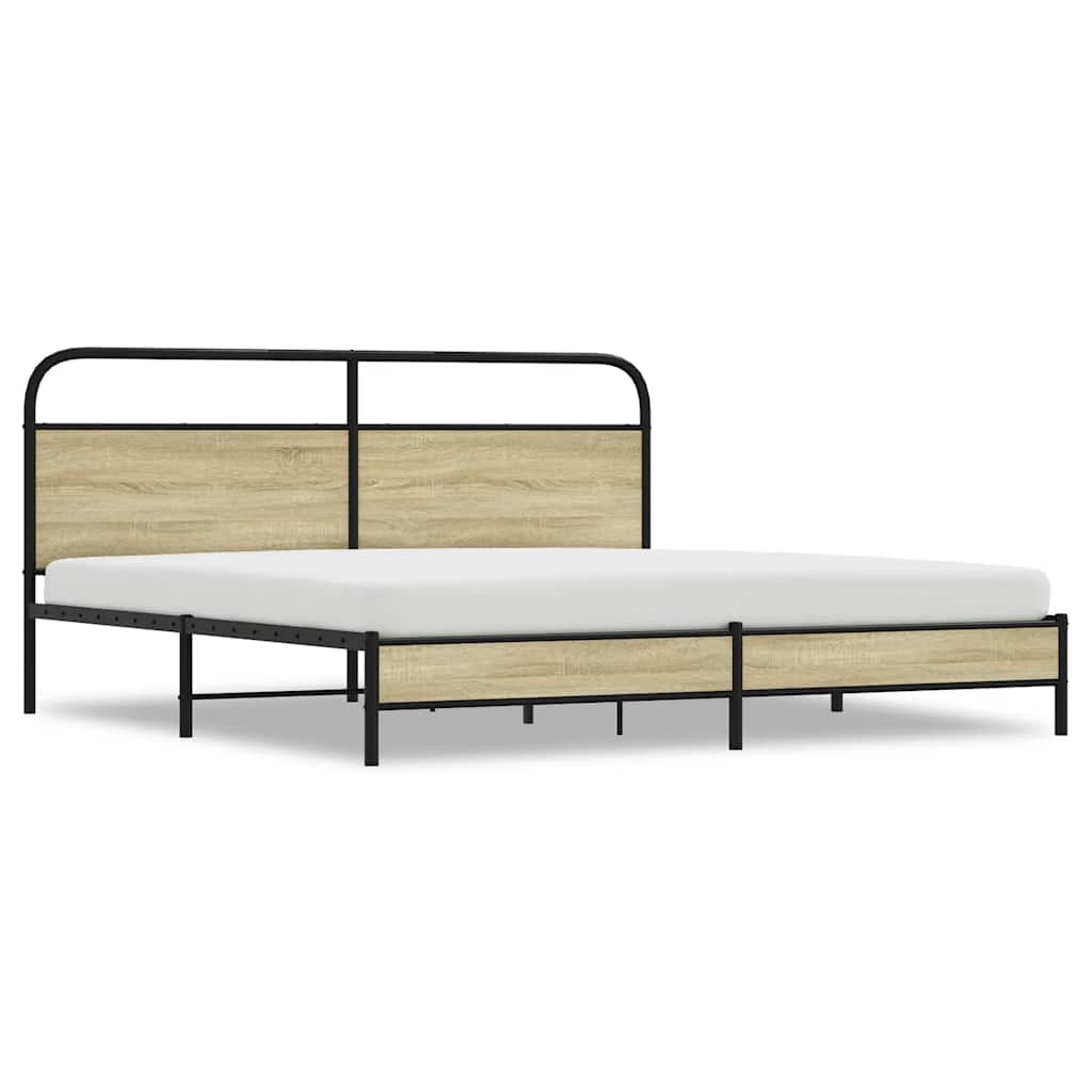 sengeramme uden madras 180x200 cm metal sonoma-eg