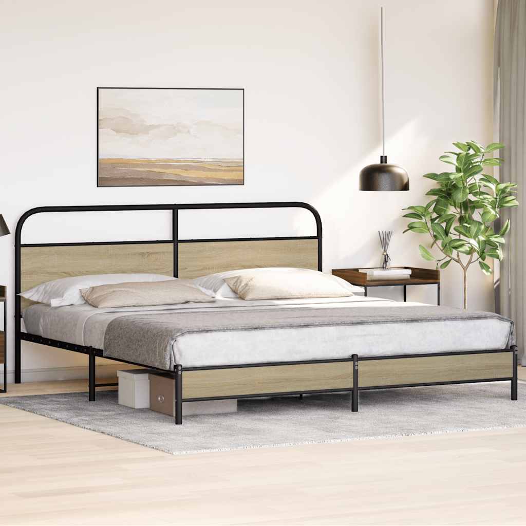 sengeramme uden madras 180x200 cm metal sonoma-eg