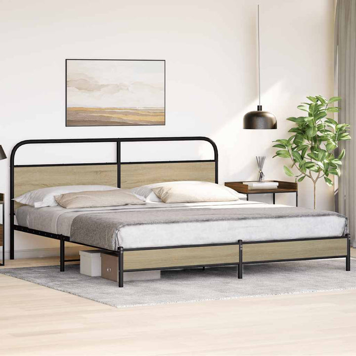 sengeramme uden madras 180x200 cm metal sonoma-eg