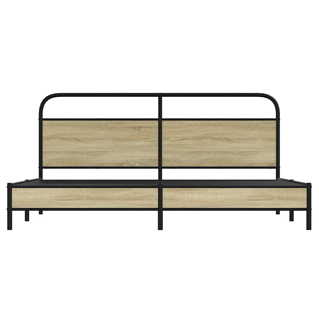 sengeramme uden madras 180x200 cm metal sonoma-eg